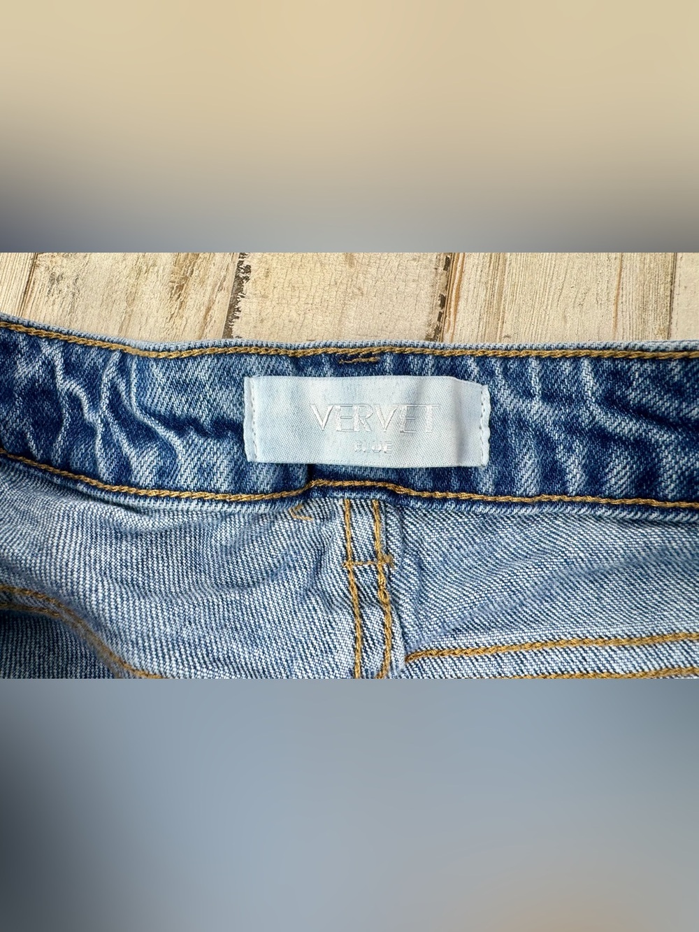 Vervet Blue Straight Wide Leg Jeans 28 (32x35) High Rise - Picture 4 of 11